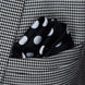 Black Base Polka - Silk Pocket Square by Monzoro – view 19
