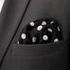 Black Base Polka - Silk Pocket Square by Monzoro – view 21