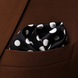 Black Base Polka - Silk Pocket Square by Monzoro – view 23