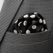 Black Base Polka - Silk Pocket Square by Monzoro – view 24