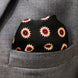 Black & Gold Reversible Silk Pocket Square by Monzoro – view 10