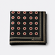 Black & Gold Reversible Silk Pocket Square by Monzoro – view 12