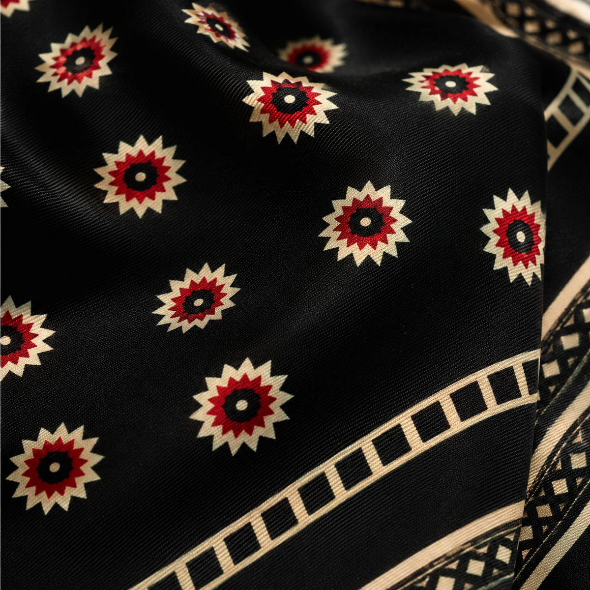 Black & Gold Reversible Silk Pocket Square by Monzoro – view 13