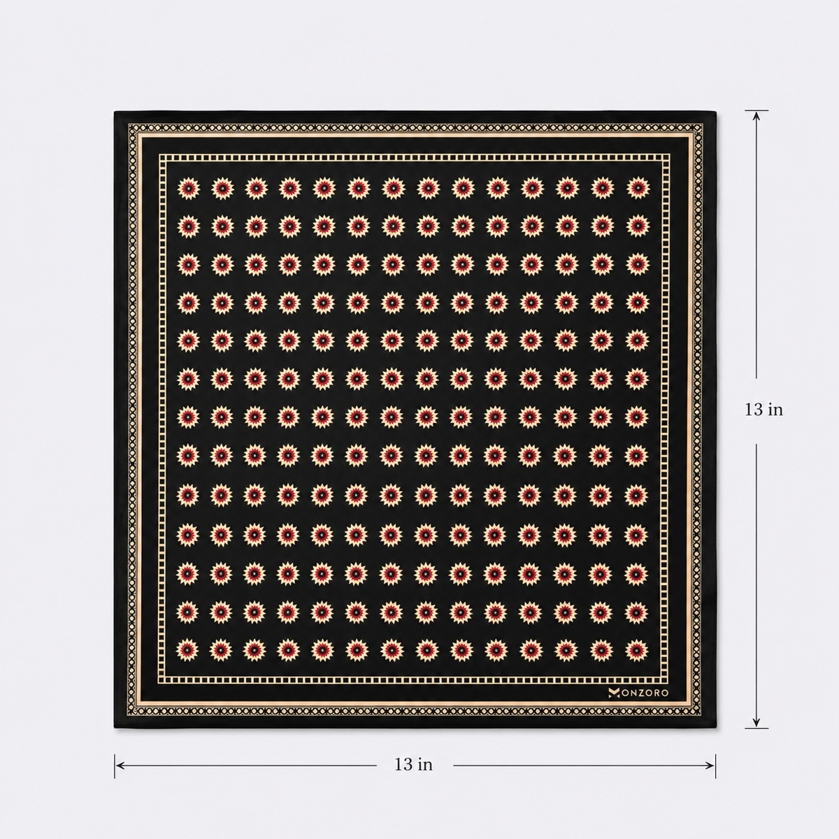Black & Gold Reversible Silk Pocket Square by Monzoro – view 18