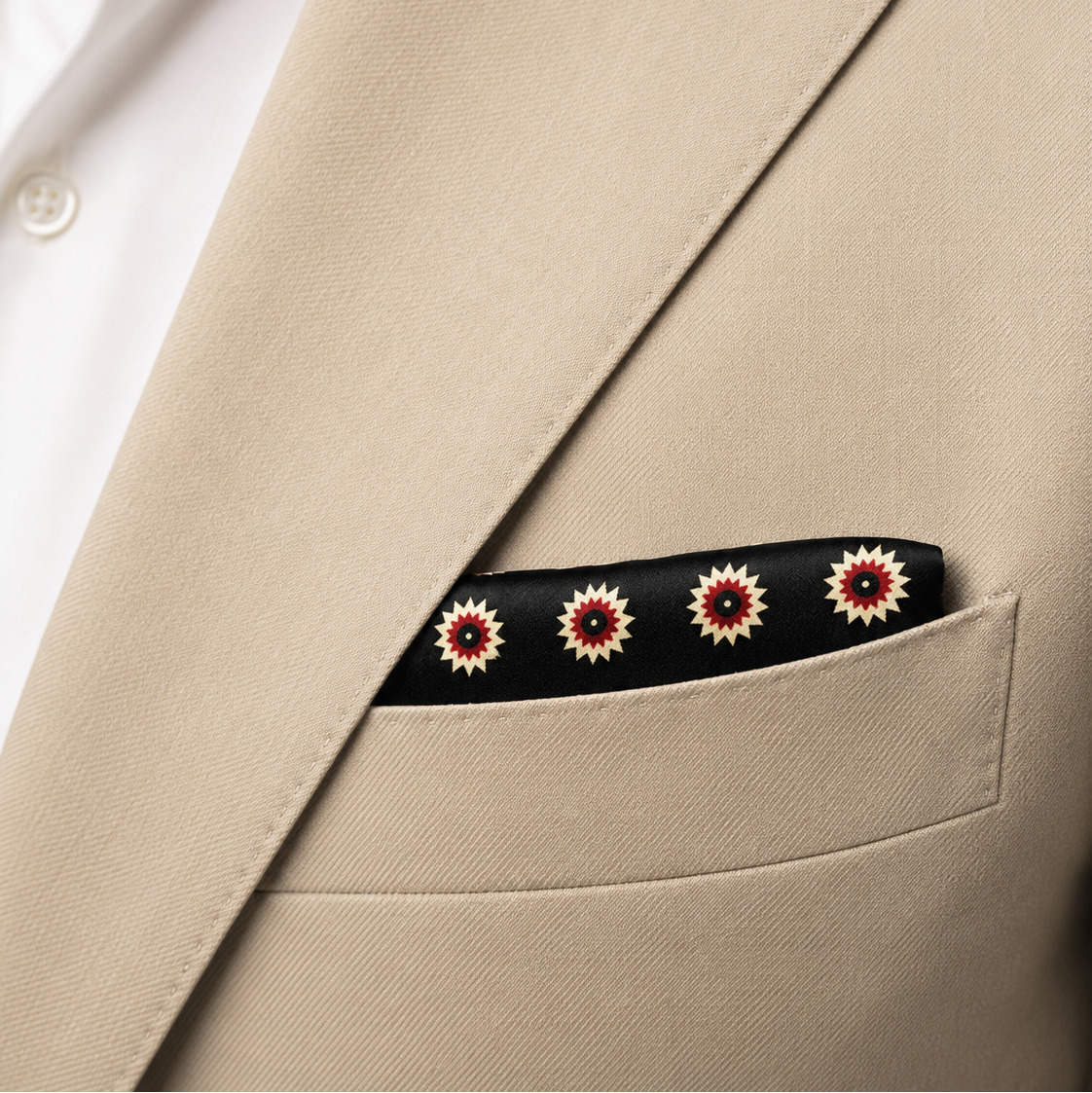 Black & Gold Reversible Silk Pocket Square by Monzoro – view 19