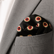 Black & Gold Reversible Silk Pocket Square by Monzoro – view 20