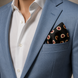 Black & Gold Reversible Silk Pocket Square by Monzoro – view 23