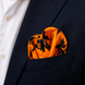 Bold Orange Floral Silk Pocket Square by Monzoro – view 12