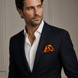 Bold Orange Floral Silk Pocket Square by Monzoro – view 13