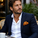 Bold Orange Floral Silk Pocket Square by Monzoro – view 14