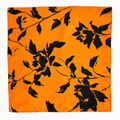 Bold Orange Floral Silk Pocket Square by Monzoro