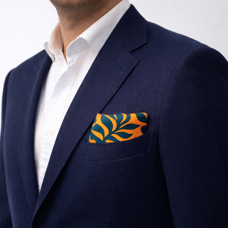 Bold Tropical Silk Pocket Square by Monzoro – view 8