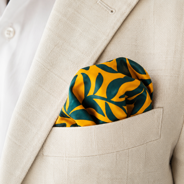 Bold Tropical Silk Pocket Square by Monzoro – view 11