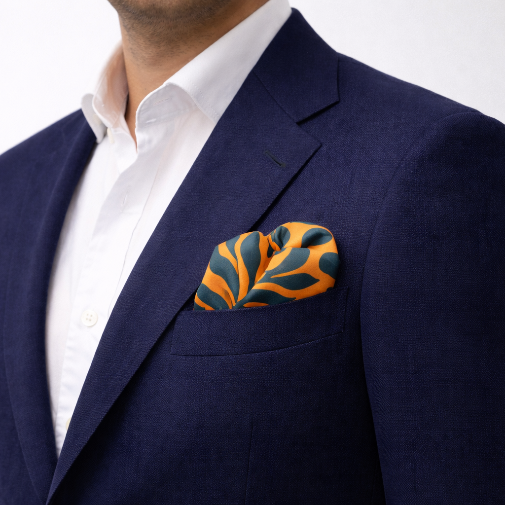Bold Tropical Silk Pocket Square by Monzoro – view 3