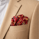 Burgundy Butterfly Charms Silk Pocket Square by Monzoro – view 4