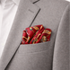 Burgundy Butterfly Charms Silk Pocket Square by Monzoro – view 6