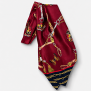 Burgundy Butterfly Charms Silk Ascot by Monzoro – view 3