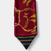Burgundy Butterfly Charms Silk Ascot by Monzoro