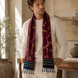 Burgundy Butterfly Charms Silk Scarf by Monzoro – view 14