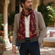 Burgundy Butterfly Charms Silk Scarf by Monzoro – view 20