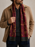 Burgundy Butterfly Charms Silk Scarf by Monzoro – view 25