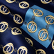Chain Loop Blue Silk Pocket Square by Monzoro – view 11