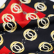 Chain Loop Red Silk Pocket Square by Monzoro – view 6