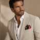 Chain Loop Red Silk Pocket Square by Monzoro – view 15