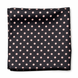 Charcoal Grey with Pink Polka Dots Silk Pocket Square by Monzoro – view 5