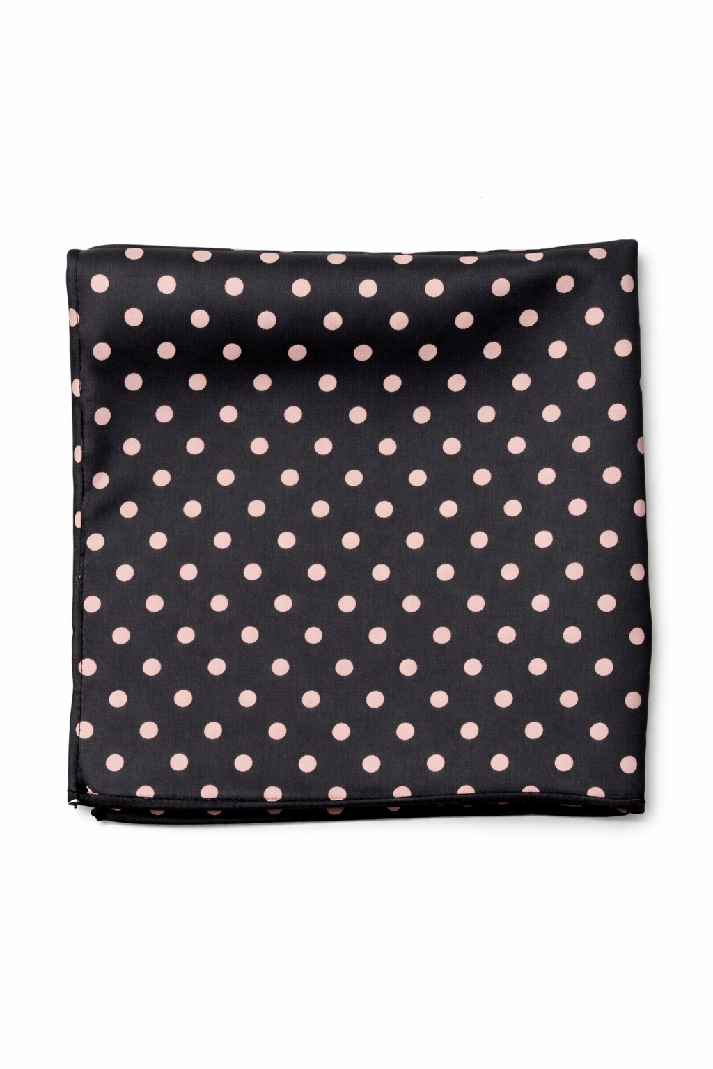 Charcoal Grey with Pink Polka Dots Silk Pocket Square by Monzoro – view 5