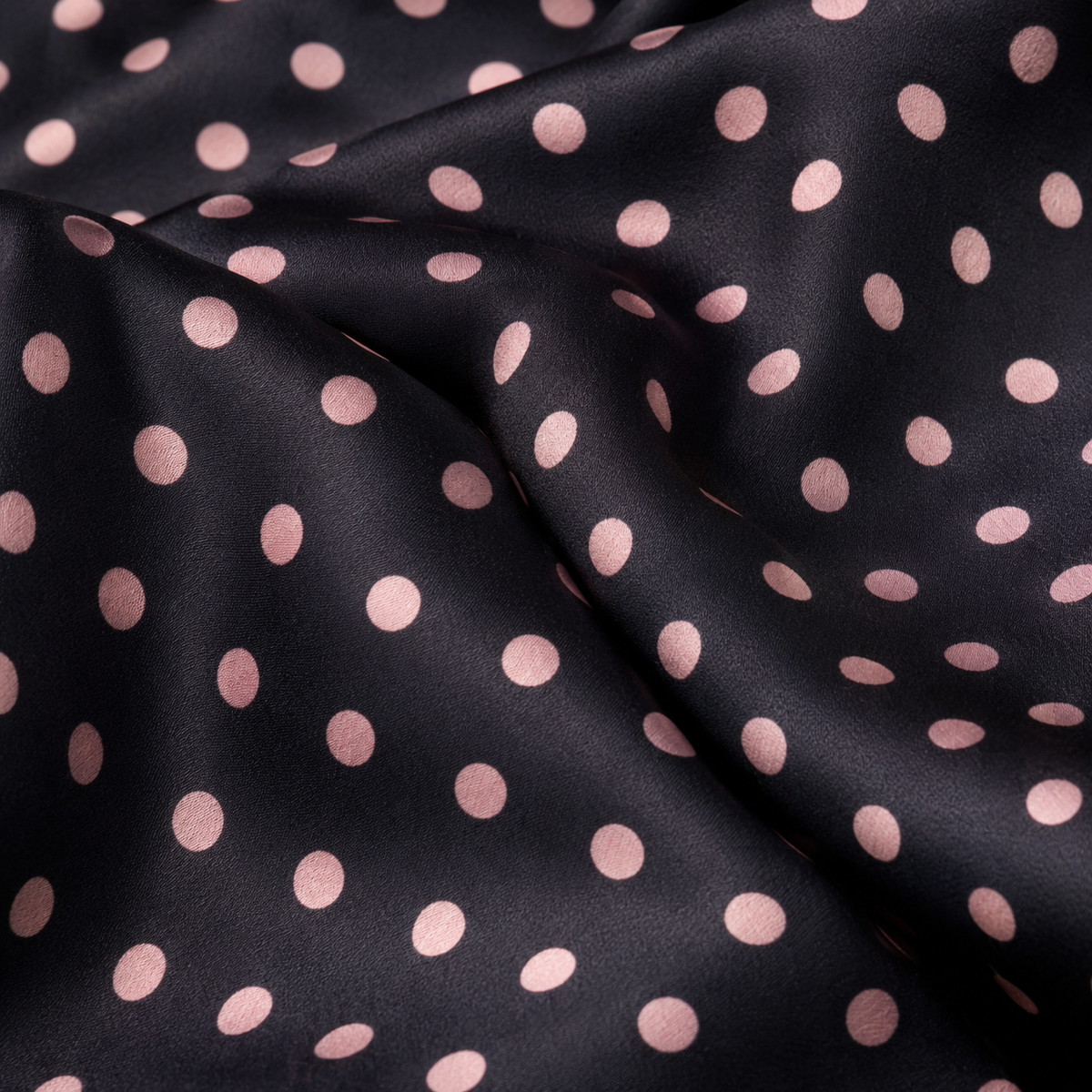 Charcoal Grey with Pink Polka Dots Silk Pocket Square by Monzoro – view 11
