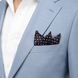 Charcoal Grey with Pink Polka Dots Silk Pocket Square by Monzoro – view 15