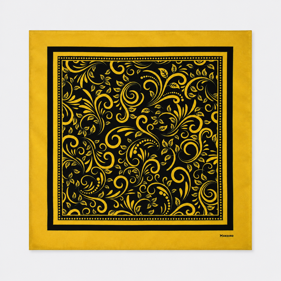 Chinese Floral Art – Silk Pocket Square by Monzoro – view 15