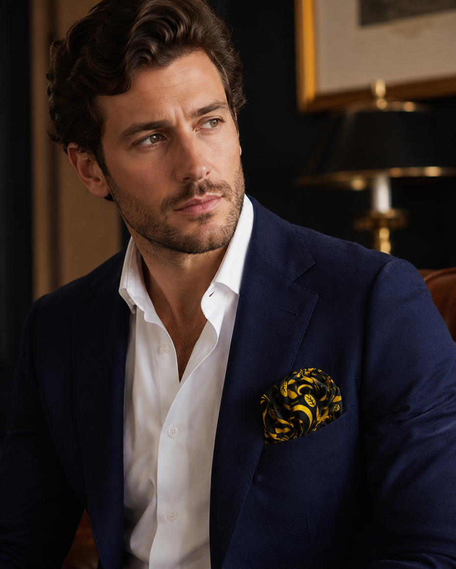 Chinese Floral Art – Silk Pocket Square by Monzoro – view 23