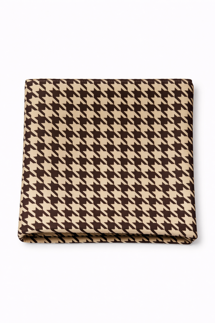 Classic Houndstooth Silk Pocket Square by Monzoro – view 2