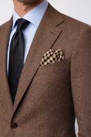 Classic Houndstooth Silk Pocket Square by Monzoro – view 3