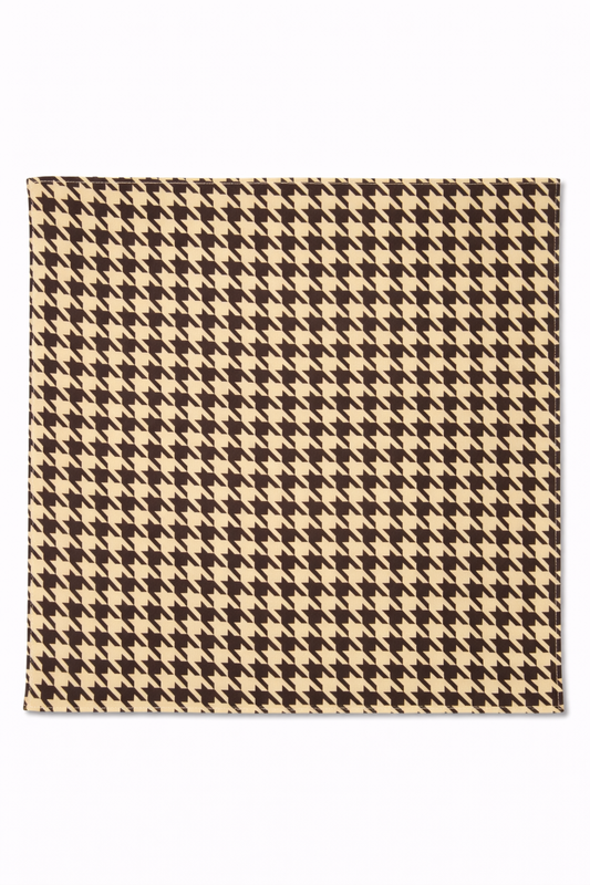 Classic Houndstooth Silk Pocket Square by Monzoro