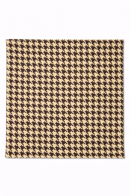 Classic Houndstooth Silk Pocket Square by Monzoro