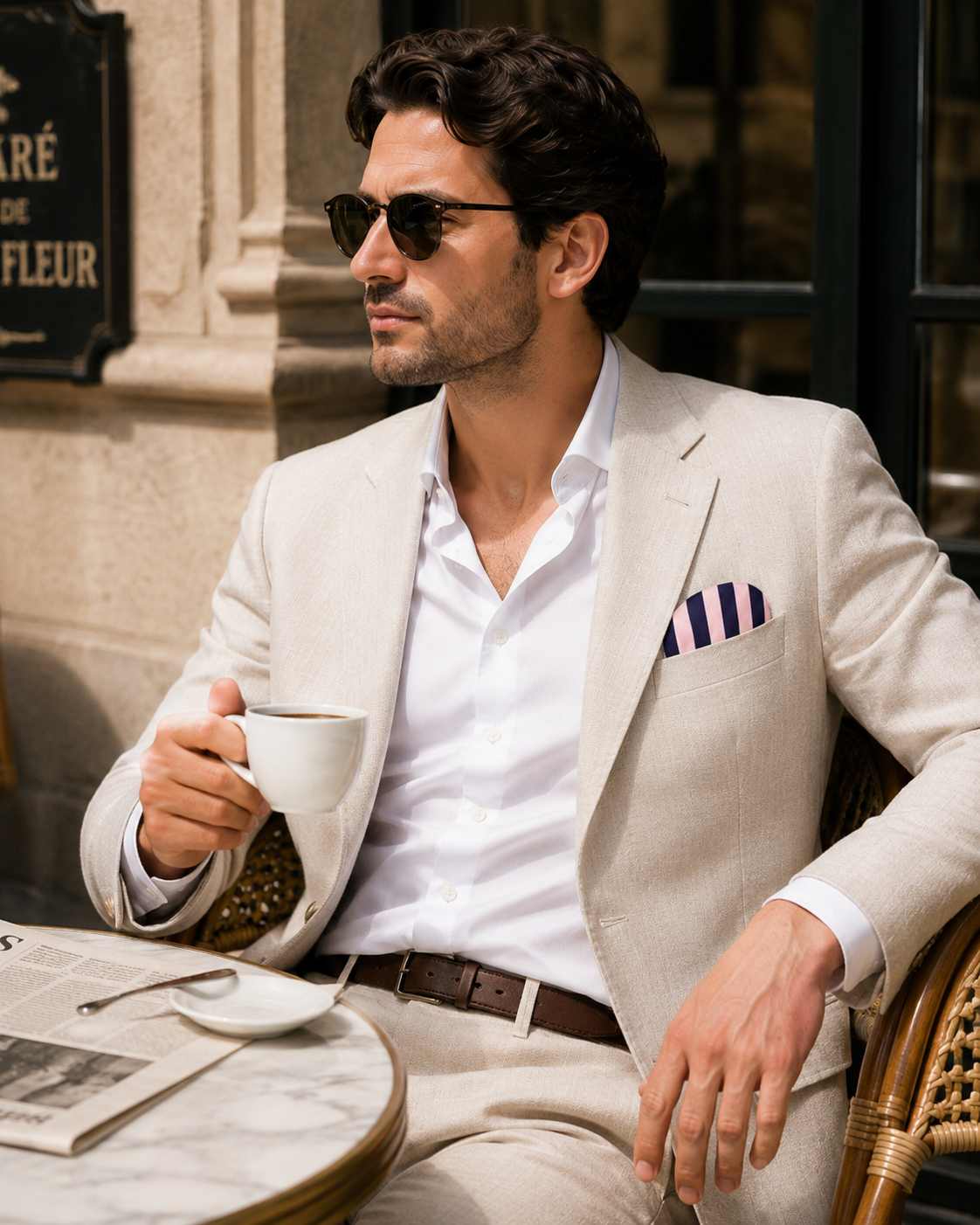 Coastal Stripes Silk Pocket Square by Monzoro – view 20