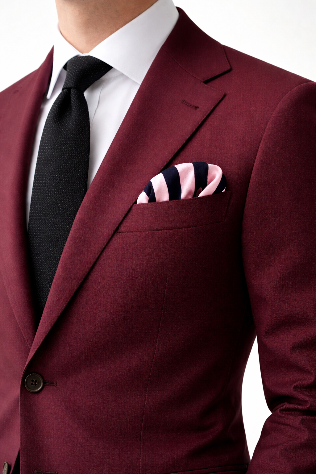 Coastal Stripes Silk Pocket Square by Monzoro – view 3