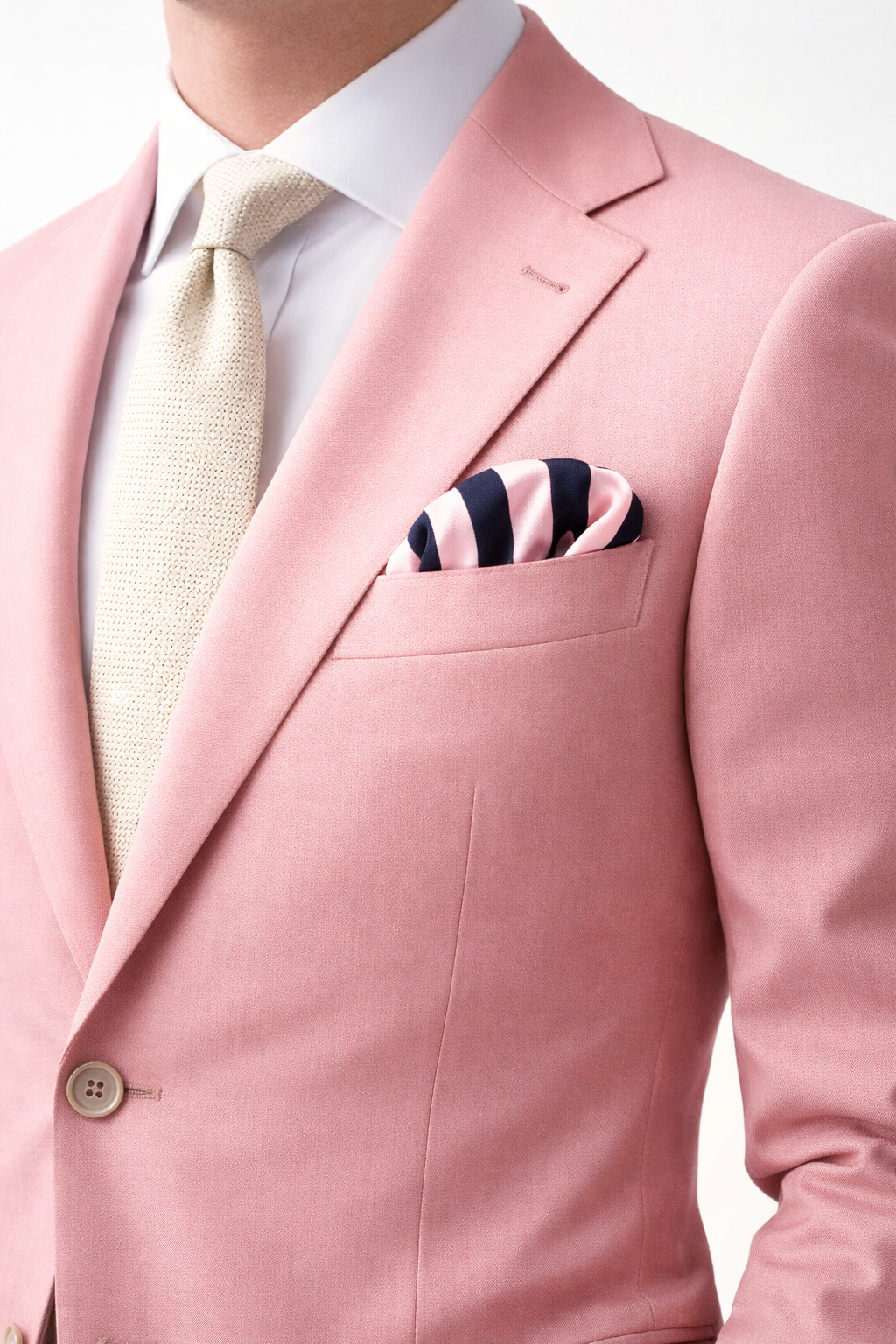 Coastal Stripes Silk Pocket Square by Monzoro – view 5