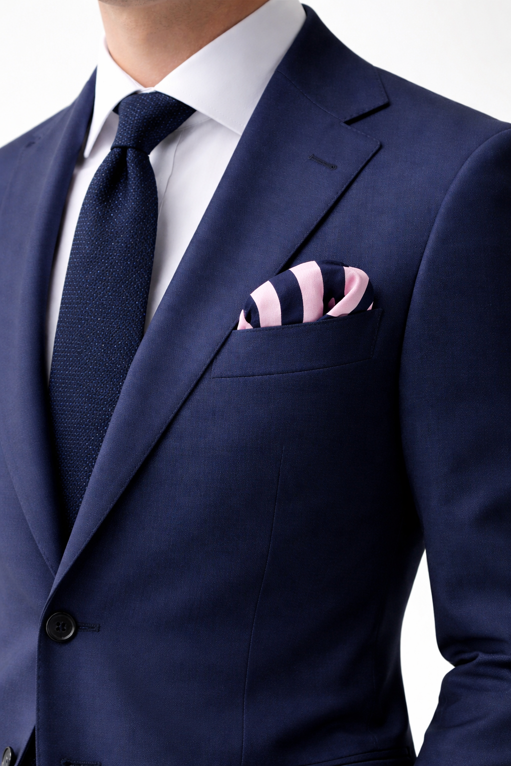 Coastal Stripes Silk Pocket Square by Monzoro – view 6