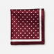 Dark Maroon with White Polka Dots - Silk Pocket Square by Monzoro – view 15