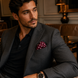 Dark Maroon with White Polka Dots - Silk Pocket Square