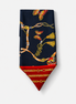 Deep Midnight Blue Butterfly Charms Silk Ascot by Monzoro