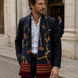 Deep Midnight Blue Butterfly Charms Silk Scarf by Monzoro – view 20
