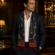 Deep Midnight Blue Butterfly Charms Silk Scarf by Monzoro – view 21