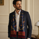 Deep Midnight Blue Butterfly Charms Silk Scarf by Monzoro – view 25