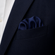 Deep Navy Silk Pocket Square by Monzoro – view 10