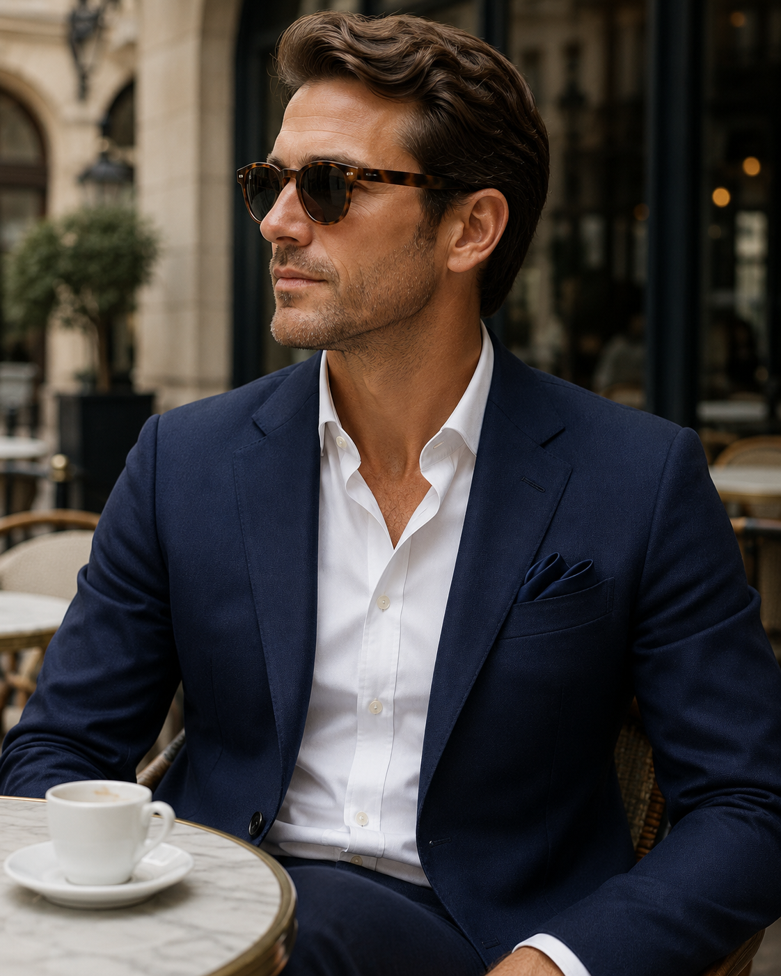 Deep Navy Silk Pocket Square by Monzoro – view 12